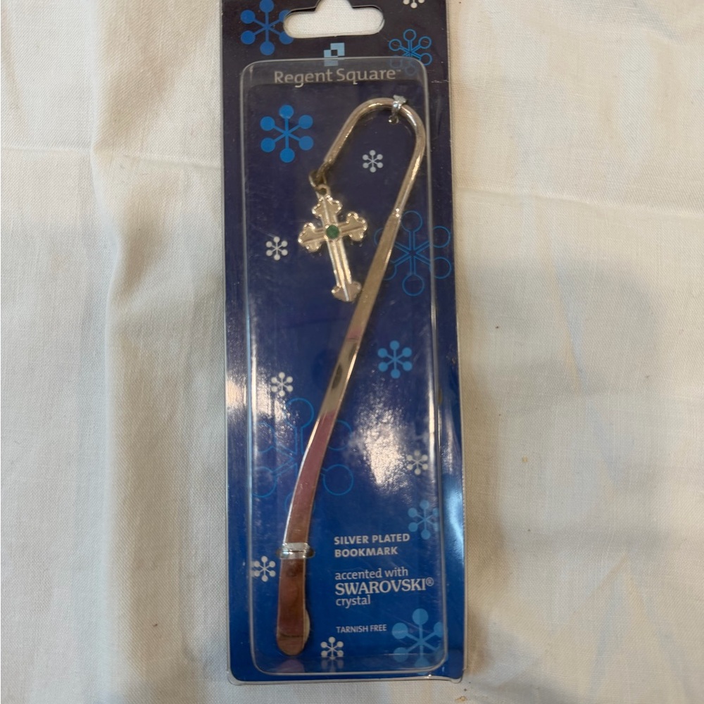 Swarovski Silver Plated Bookmark with Crystal Accent